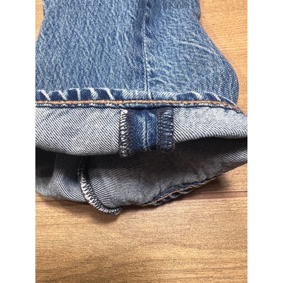 Levi Strauss premium Big E 505 Regular Jeans Mens W38 L30 Blue Distressed Denim - Picture 7 of 10